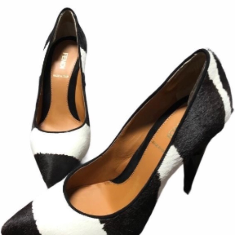 Fendi Zebra Striped Heels